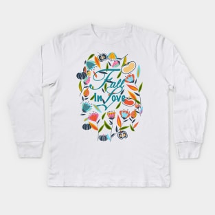 Fall in Love Kids Long Sleeve T-Shirt